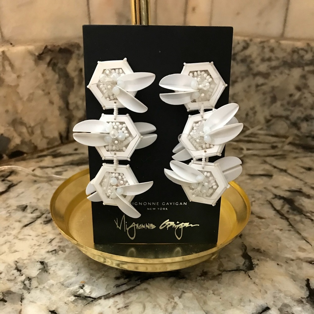 Mignonne Gavigan White Abby Earrings